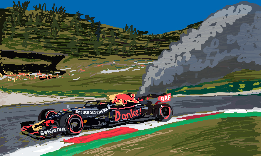 Die Formel 1 in Österreich, Illustration: Pe Tee