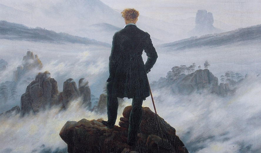 Caspar David Friedrich: »Der Wanderer über dem Nebelmeer« © Wikimedia Commons, Public Domain